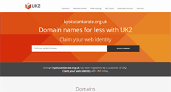 Desktop Screenshot of kyokutankarate.org.uk